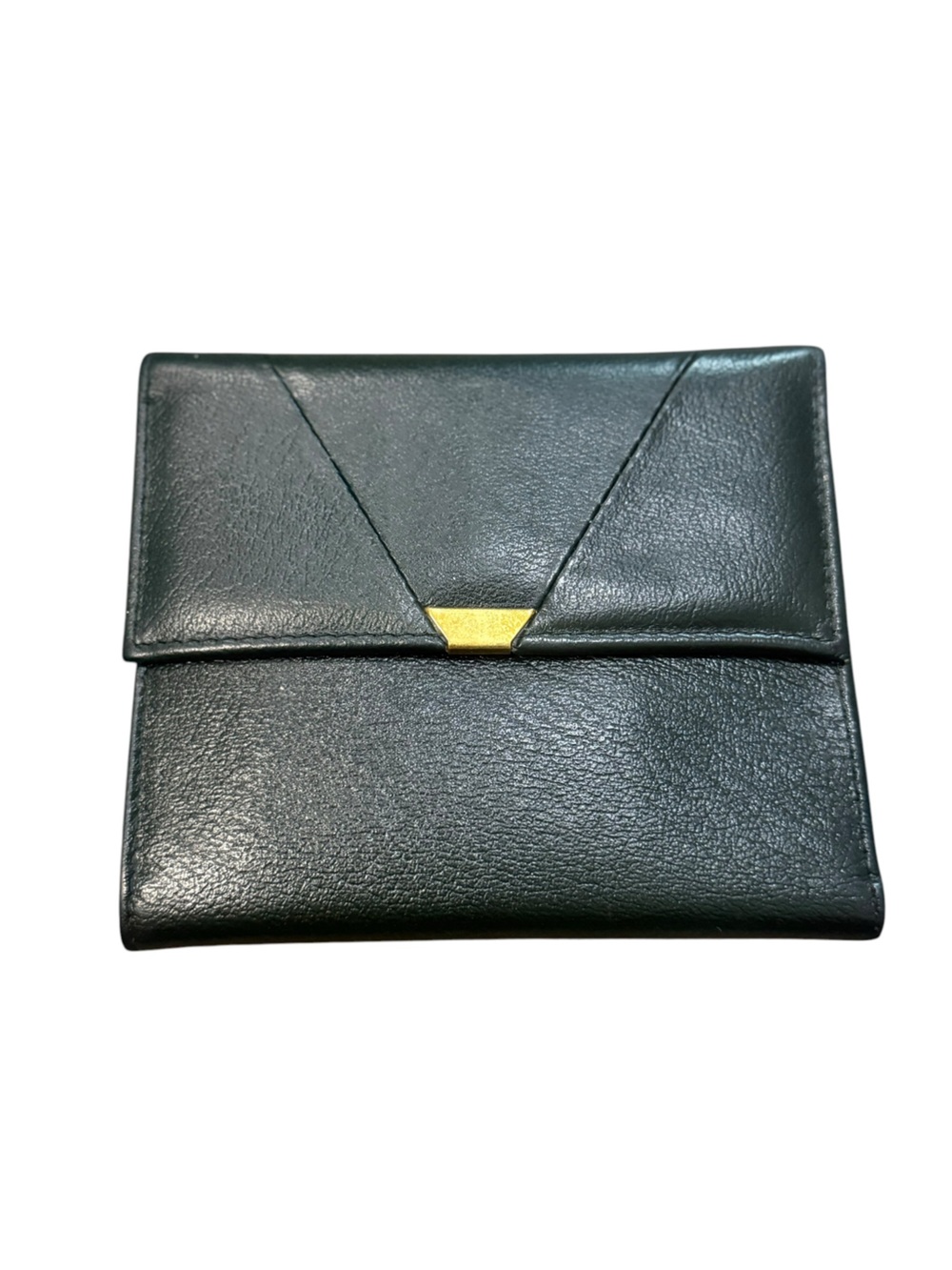 Rolfs Forest Green Leather Wallet with Gold Accent